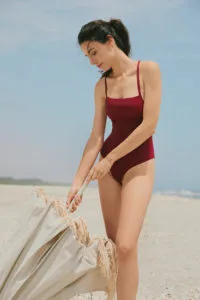 LINA Dark red one-piece swimsuit - Image 4
