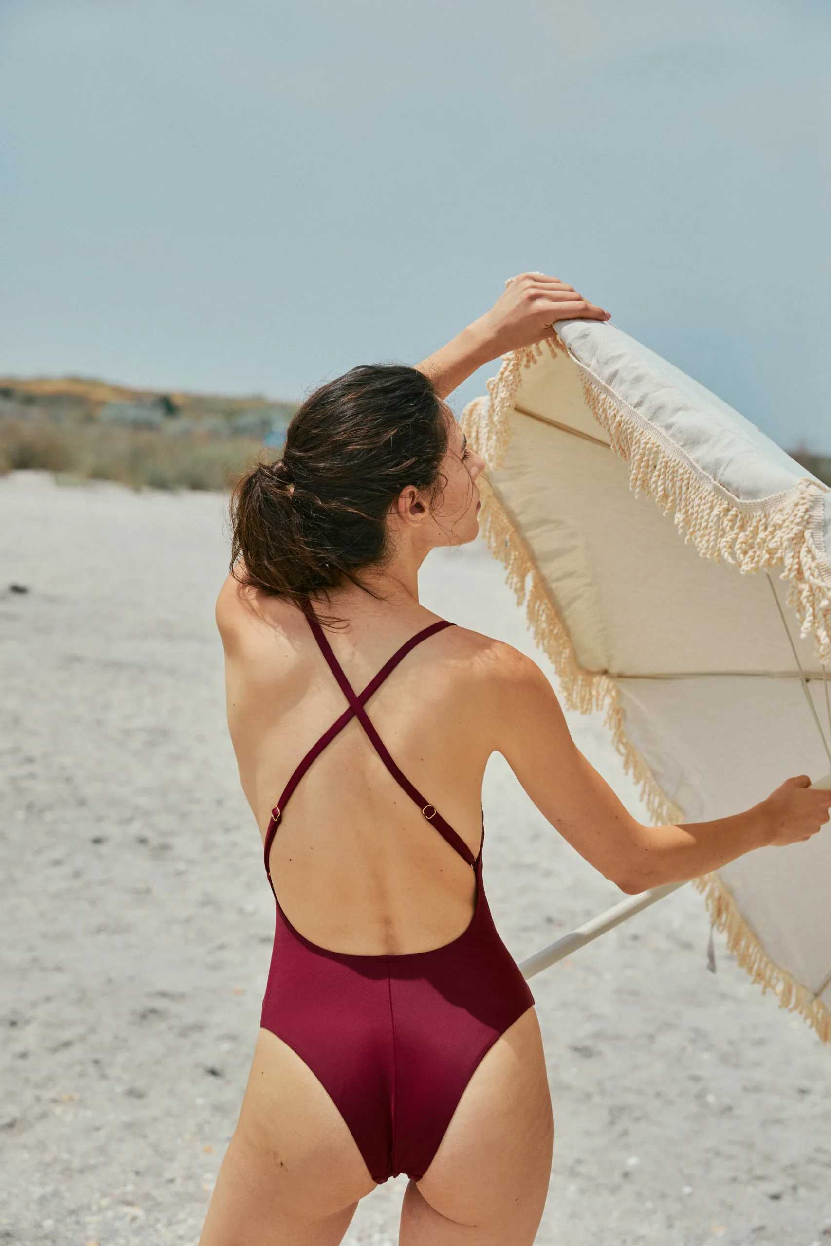 NALU - 4 - 3 LINA Dark red one-piece swimsuit - Image 1