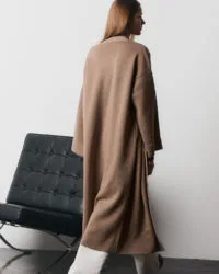 MERA Merino cardigan long brown - Image 2