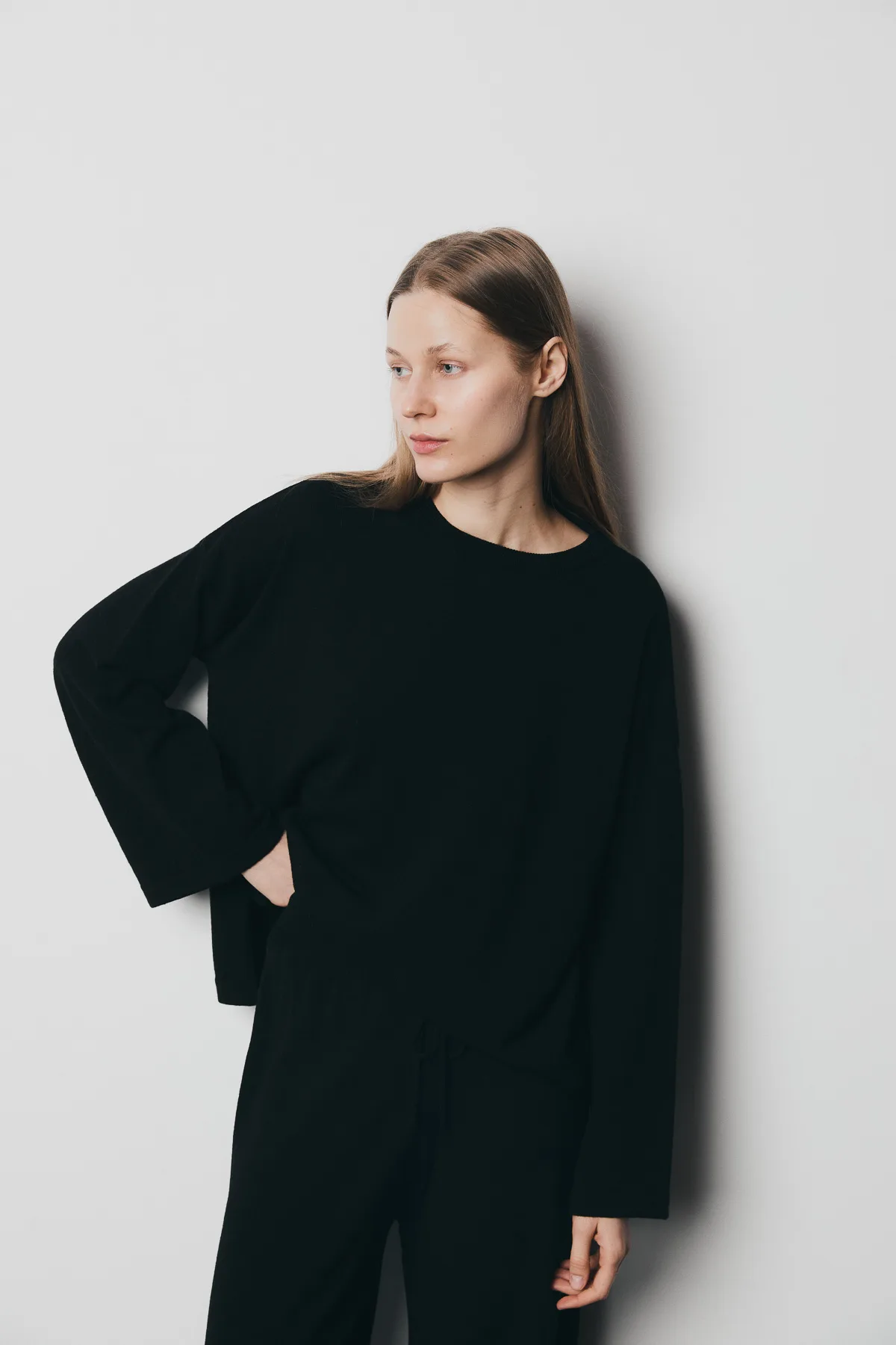 MERA Black Merino Blouse - Image 5