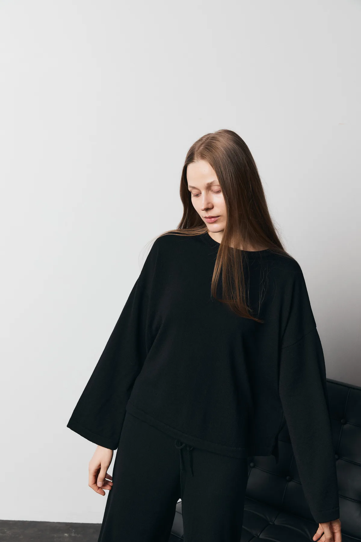 MERA Black Merino Blouse - Image 4