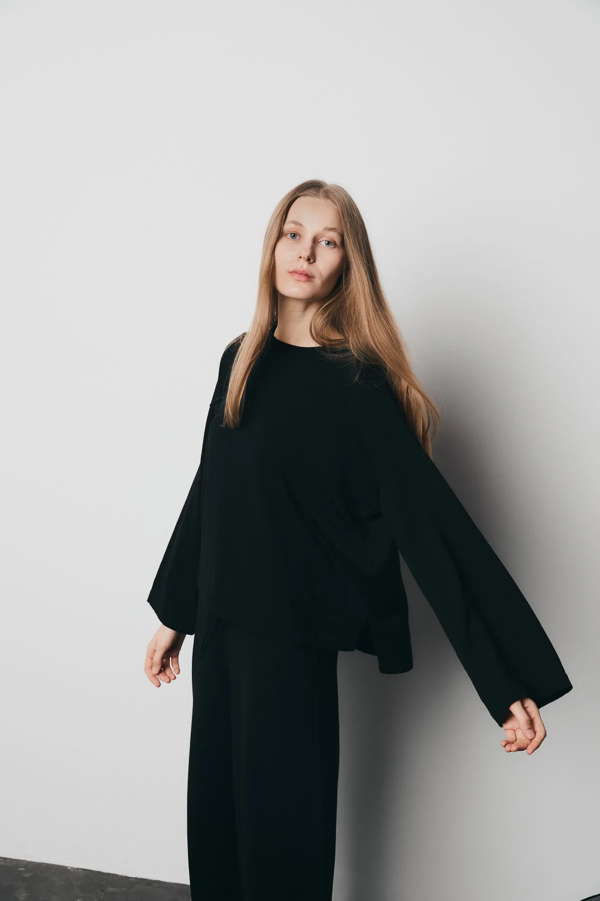 MERA Black Merino Blouse - Image 1